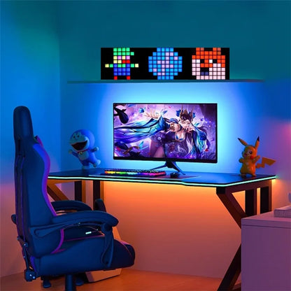 ID13 4Pcs DIY LED Pixel Art Display Screen Kit RGB Pixel Matrix Panel Room Decor