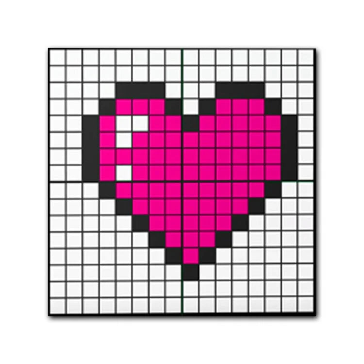 ID13 4Pcs DIY LED Pixel Art Display Screen Kit RGB Pixel Matrix Panel Room Decor