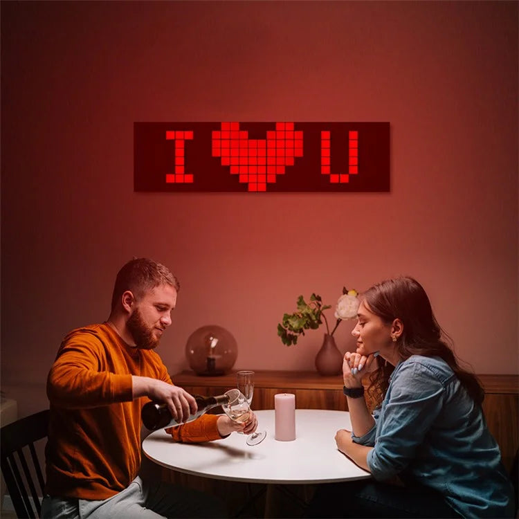 ID13 4Pcs DIY LED Pixel Art Display Screen Kit RGB Pixel Matrix Panel Room Decor