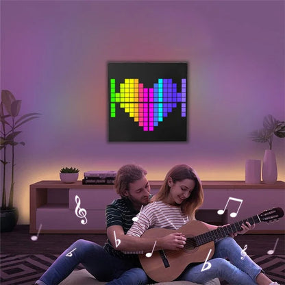 ID13 4Pcs DIY LED Pixel Art Display Screen Kit RGB Pixel Matrix Panel Room Decor