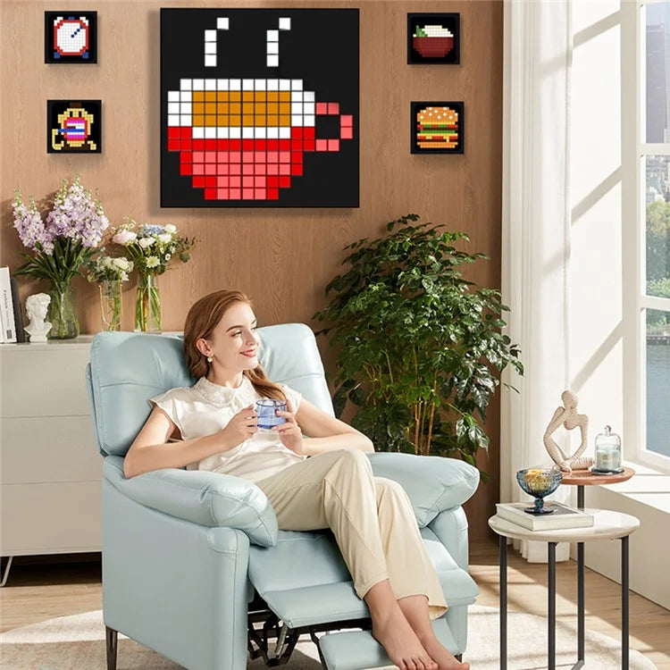 ID13 4Pcs DIY LED Pixel Art Display Screen Kit RGB Pixel Matrix Panel Room Decor