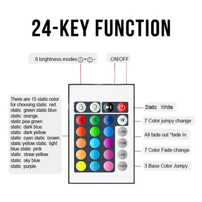 5m Tuya App Control RGB 2835 SMD Flexible 270-LED Light Strip with 24-Key Remote