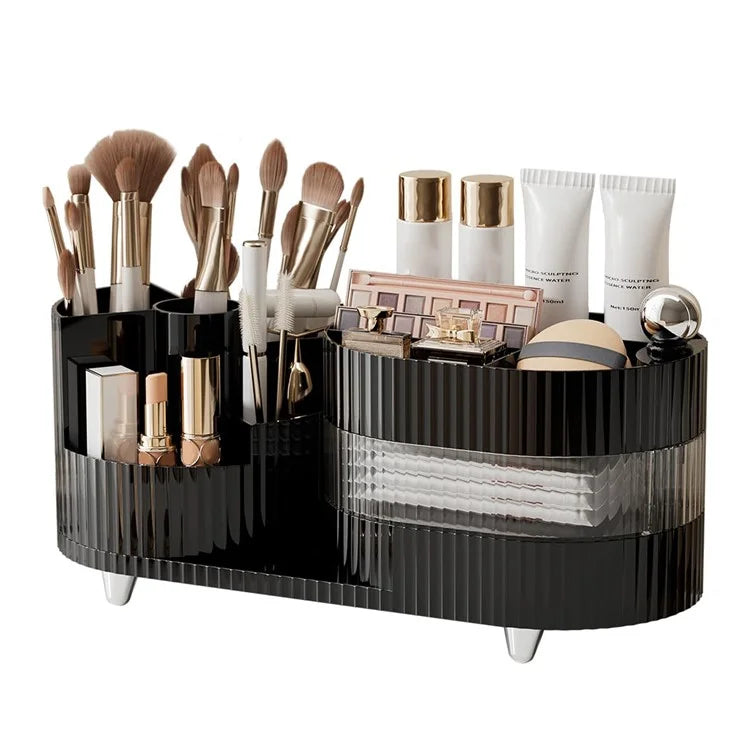 360 Degree Rotating Makeup Organizer Box Swivel Cosmetic Storage Rack