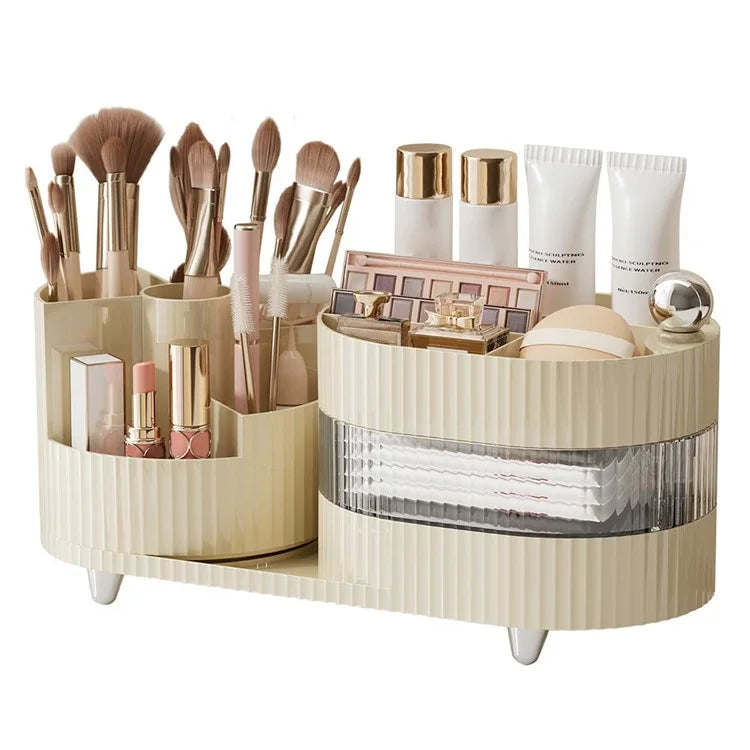 360 Degree Rotating Makeup Organizer Box Swivel Cosmetic Storage Rack