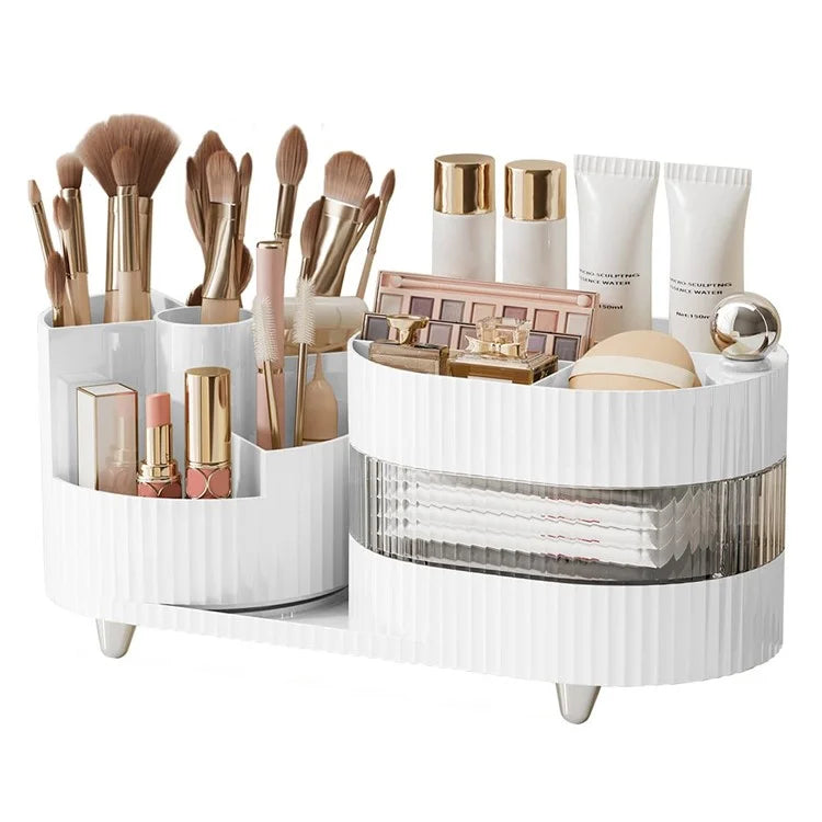 360 Degree Rotating Makeup Organizer Box Swivel Cosmetic Storage Rack