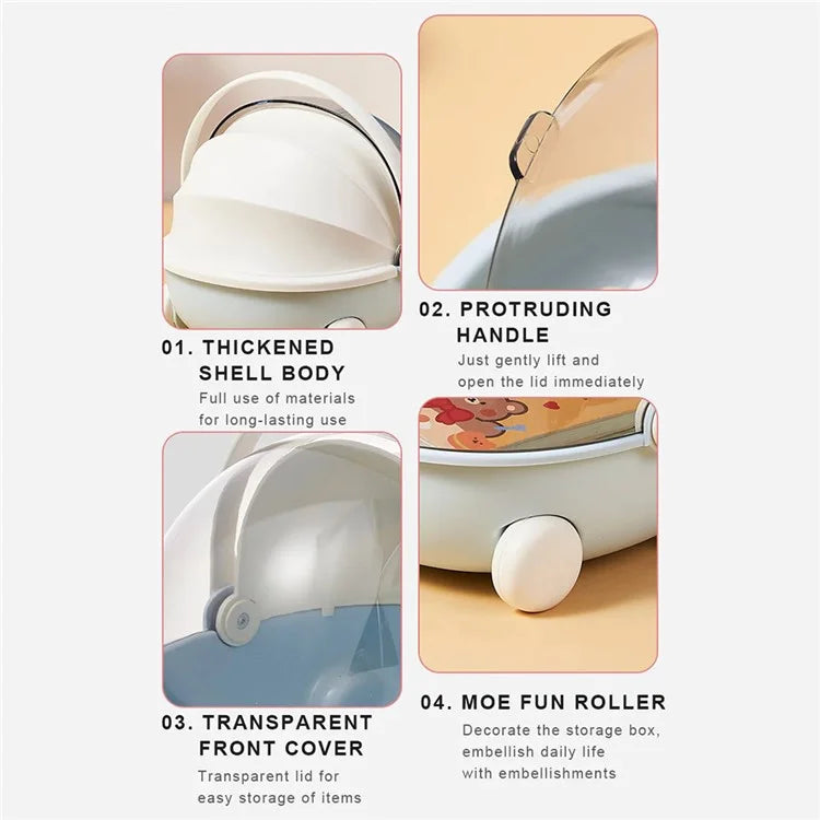 Creative Cute Cradle Desktop PP+PET Storage Box Key Snacks Toy Sundries Organizer