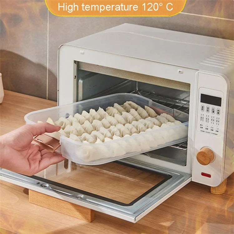 4-Layer Dumpling Storage Box with Lid Food-grade PP5 Dumpling Freezer Storage Box (BPA Free, No FDA Certification)