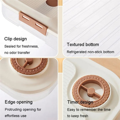 4-Layer Dumpling Storage Box with Lid Food-grade PP5 Dumpling Freezer Storage Box (BPA Free, No FDA Certification)