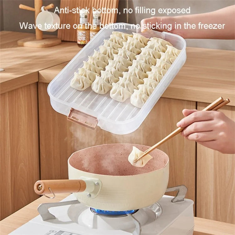 3-Layer Dumpling Steamed Bun Storage Box PP5 Dumpling Freezer Storage Box with Lid (BPA Free, No FDA Certification)