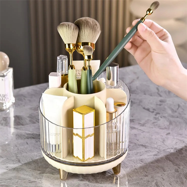Makeup Organizer Rotating Brush Holder Clear Cosmetic Organizer Storage Display Box
