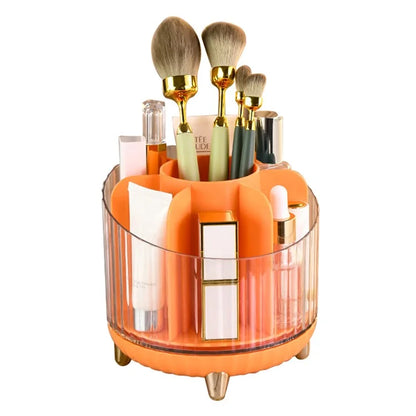 Makeup Organizer Rotating Brush Holder Clear Cosmetic Organizer Storage Display Box