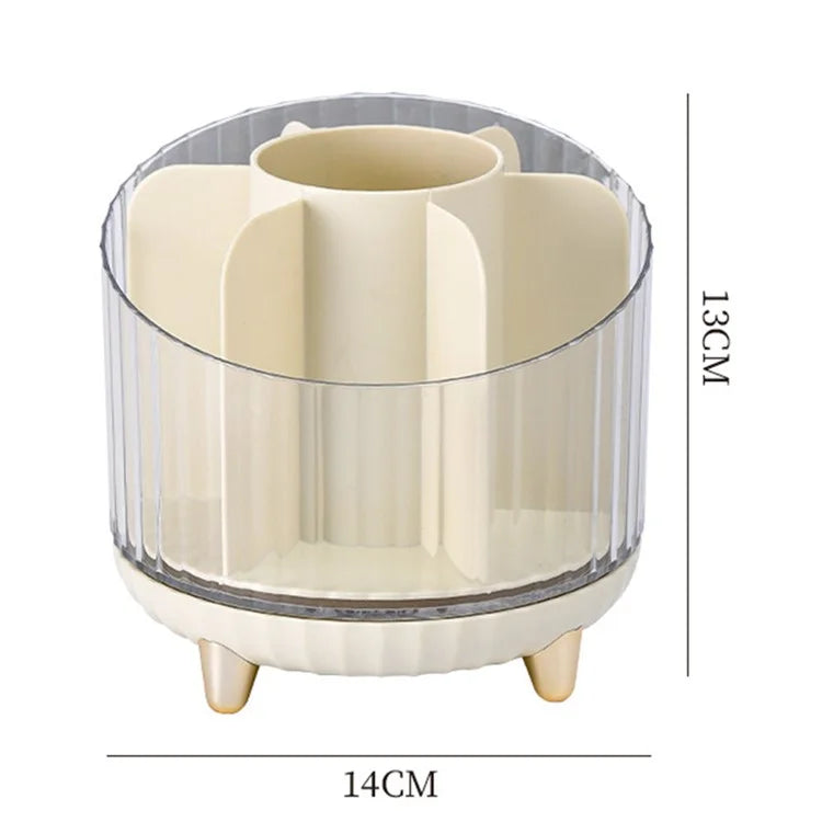 Makeup Organizer Rotating Brush Holder Clear Cosmetic Organizer Storage Display Box