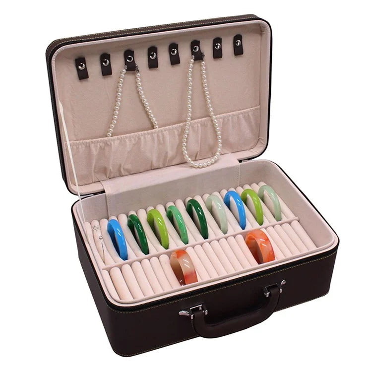 XSC-024 PU Leather Bracelet Storage Box 40 Slots Bangle Storage Case