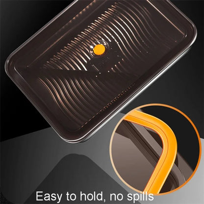 KACHEEG 304 Stainless Steel Refrigerator Dumpling Storage Sealed Box (No FDA)