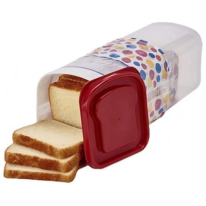 Bread Box with Lid Plastic Clear Toast Keeper Fridge Bread Storage Bin (BPA Free, No FDA)