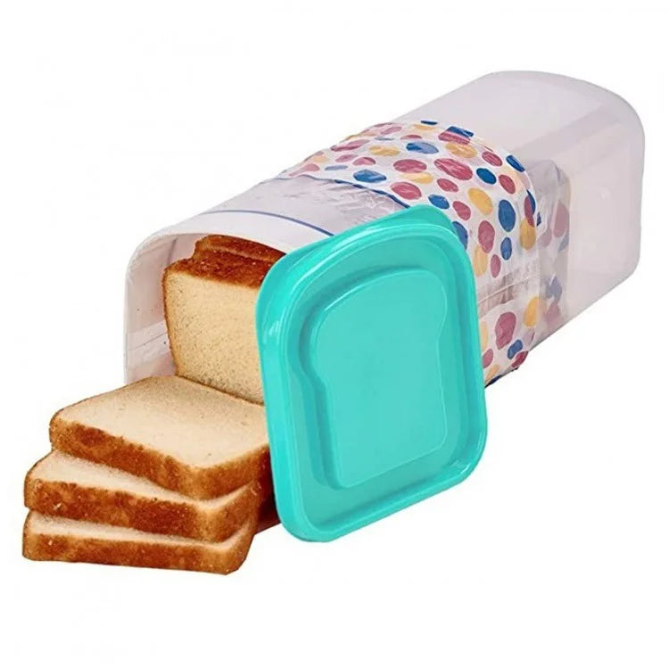 Bread Box with Lid Plastic Clear Toast Keeper Fridge Bread Storage Bin (BPA Free, No FDA)