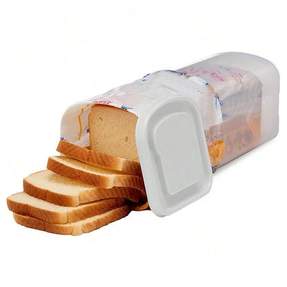 Bread Box with Lid Plastic Clear Toast Keeper Fridge Bread Storage Bin (BPA Free, No FDA)