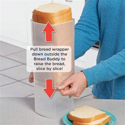 Bread Box with Lid Plastic Clear Toast Keeper Fridge Bread Storage Bin (BPA Free, No FDA)