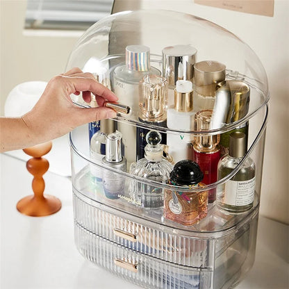 3026 Cosmetics PET Storage Box Dressing Table Dustproof Makeup Products Organizer