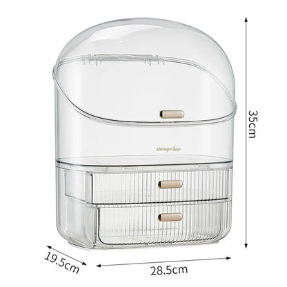 3026 Cosmetics PET Storage Box Dressing Table Dustproof Makeup Products Organizer