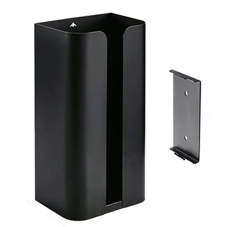 No Drilling Carbon Steel Storage Box Kitchen Tissue Paper Dispenser Holder