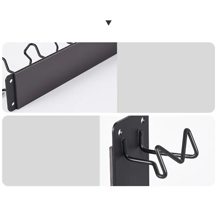 Carbon Steel Magnetic Wall-Mounted Coffee Capsule Holder Storage Rack, Short Style