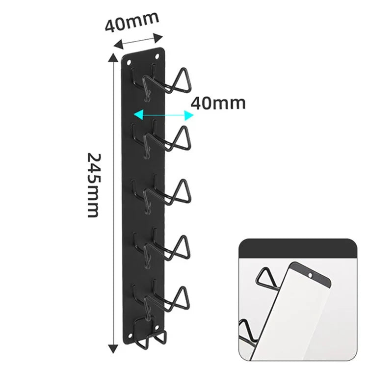 Coffee Capsule Holder Adhesive Wall-Mounted Rack Carbon Steel Shelf, Short Style