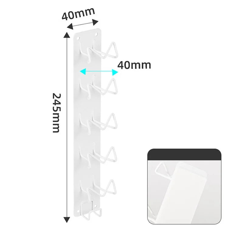 Coffee Capsule Holder Adhesive Wall-Mounted Rack Carbon Steel Shelf, Short Style