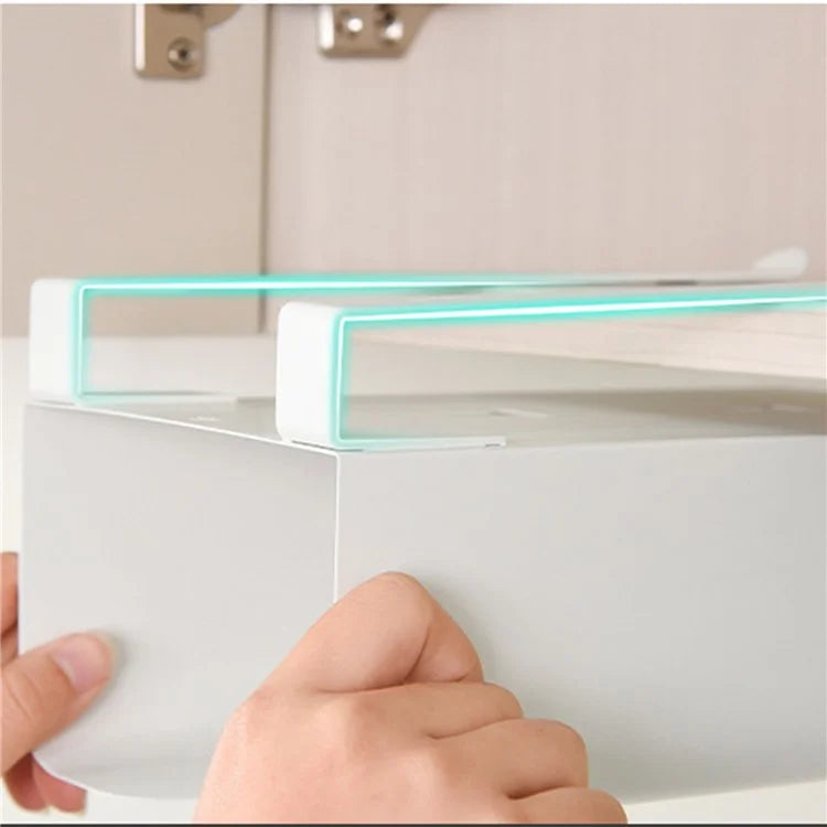 Cabinet Door Hanging Tissue Dispenser Box Carbon Steel Tissue Paper Storage Rack