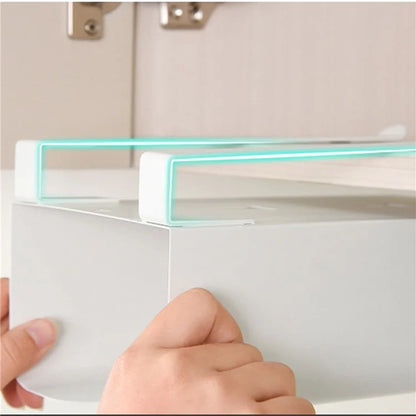 Cabinet Door Hanging Tissue Dispenser Box Carbon Steel Tissue Paper Storage Rack