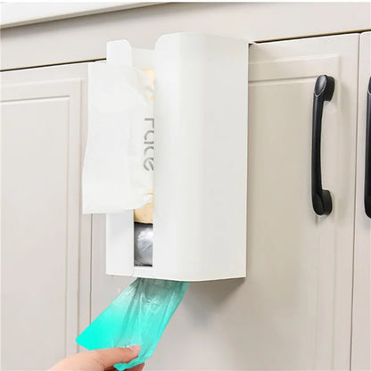 Cabinet Door Hanging Tissue Dispenser Box Carbon Steel Tissue Paper Storage Rack