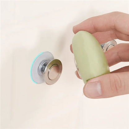 Suction Cup Wall-Mounted Soap Rack Stainless Steel Magnetic Soap Holder Drain Rack