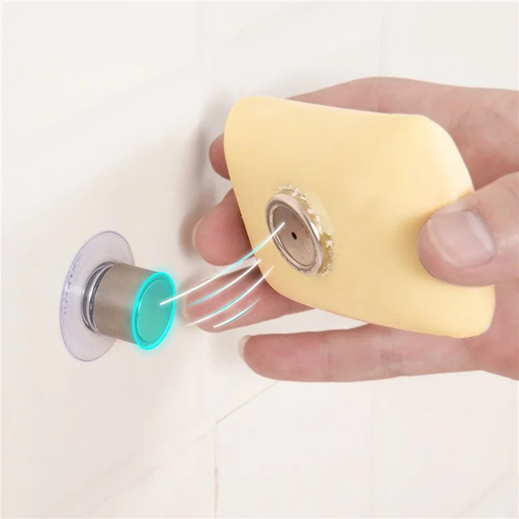 Suction Cup Wall-Mounted Soap Rack Stainless Steel Magnetic Soap Holder Drain Rack
