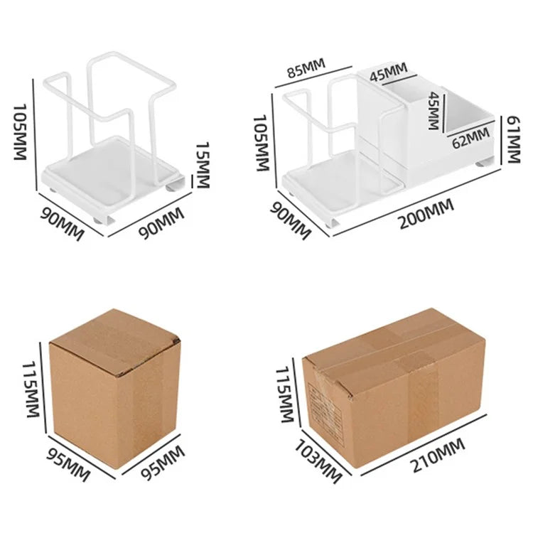 Titanium Steel+PP Desktop Disposable Cup Storage Rack Paper Cup Holder