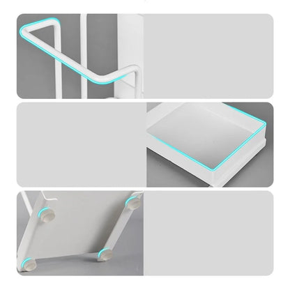 Titanium Steel+PP Desktop Disposable Paper Cup Storage Rack with Coffee Tea Bag Storage Box