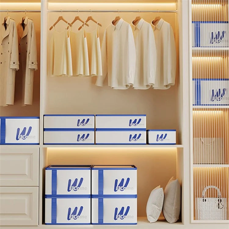 Large 9 Compartments PE+PP Wardrobe Clothes Organizer Moisture-proof Pants Storage Box