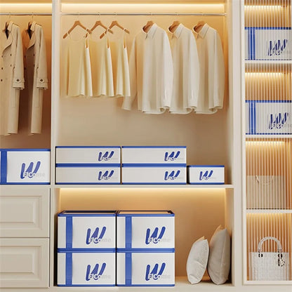 Large 9 Compartments PE+PP Wardrobe Clothes Organizer Moisture-proof Pants Storage Box
