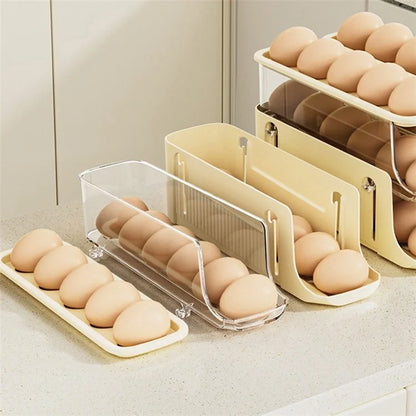 TY-29010 Auto Rolling Design Refrigerator Egg Holder 3-Layer 17 Eggs Container Storage Box (BPA-Free, No FDA)