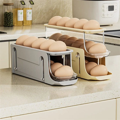 TY-29010 Auto Rolling Design Refrigerator Egg Holder 3-Layer 17 Eggs Container Storage Box (BPA-Free, No FDA)