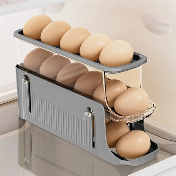 TY-29010 Auto Rolling Design Refrigerator Egg Holder 3-Layer 17 Eggs Container Storage Box (BPA-Free, No FDA)