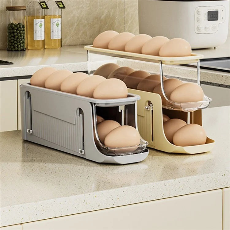 TY-29010 Auto Rolling Design Refrigerator Egg Holder 3-Layer 17 Eggs Container Storage Box (BPA-Free, No FDA)