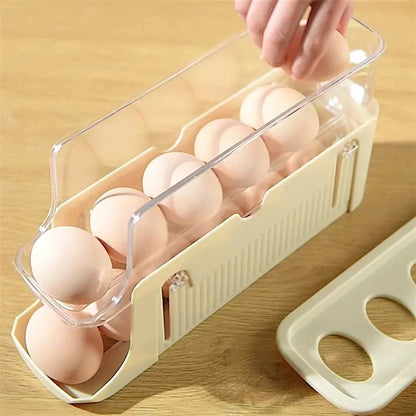 TY-29010 Auto Rolling Design Refrigerator Egg Holder 3-Layer 17 Eggs Container Storage Box (BPA-Free, No FDA)