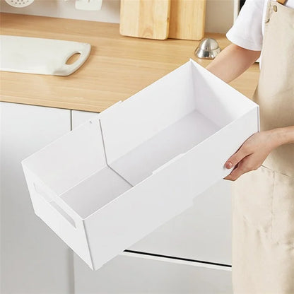 TY-32016 Size XL Retractable Cabinet Desktop Storage Box PS Sundries Cosmetic Snack Organizer