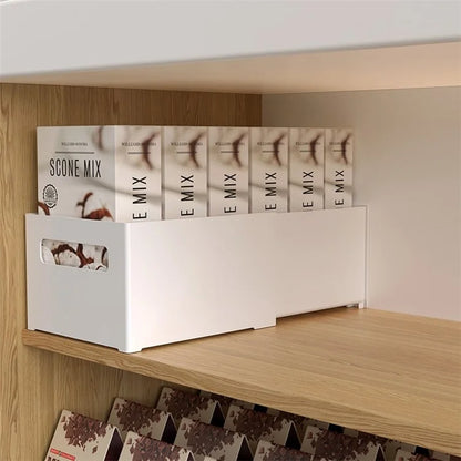 TY-32014 Handle Drip Design PS Retractable Organizer Bin Kitchen Storage Box for Closet