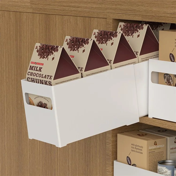 TY-32014 Handle Drip Design PS Retractable Organizer Bin Kitchen Storage Box for Closet