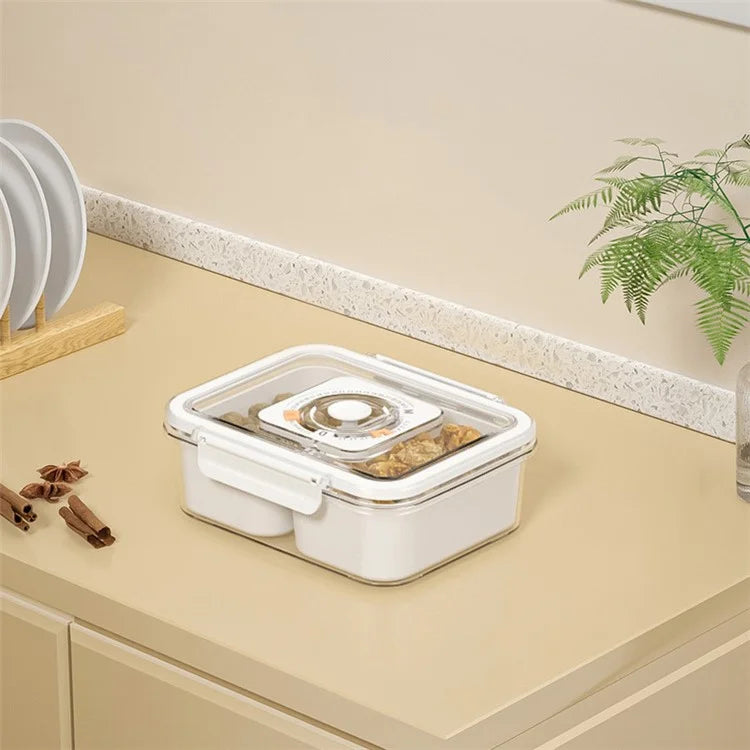 TY-90022 Airtight Food Storage Box with Timer PET+PP Spices Container, Size S (BPA-Free, No FDA)