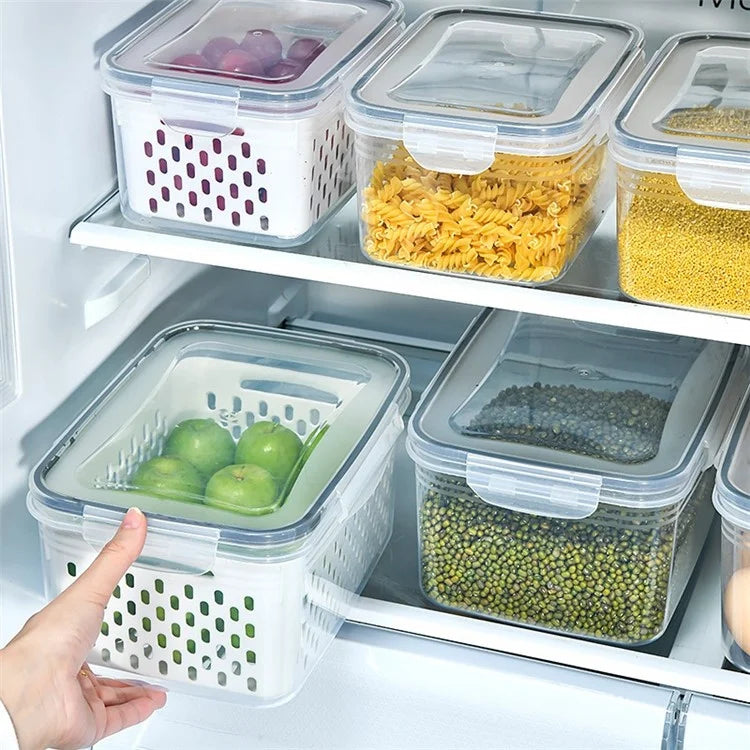 TY-30001 850ML Refrigerator Food Organizer Clear PP Container Bin Basket (BPA-Free, No FDA)