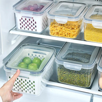 TY-30001 850ML Refrigerator Food Organizer Clear PP Container Bin Basket (BPA-Free, No FDA)