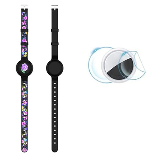 Silicone Pet Collar with Protective Case for AirTag Bluetooth Tracker Adjustable Neck Strap