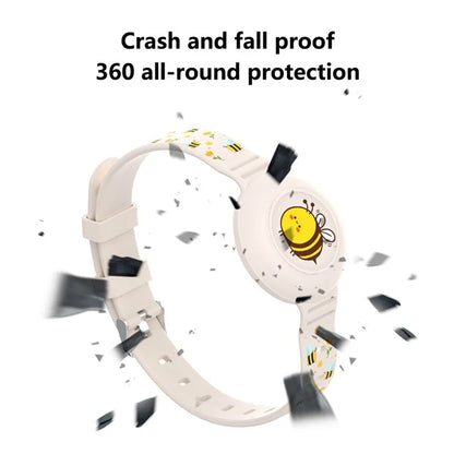 Silicone Pet Collar with Protective Case for AirTag Bluetooth Tracker Adjustable Neck Strap